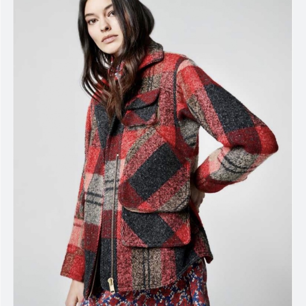 ISO SMYTHE barn house jacket plaid XS